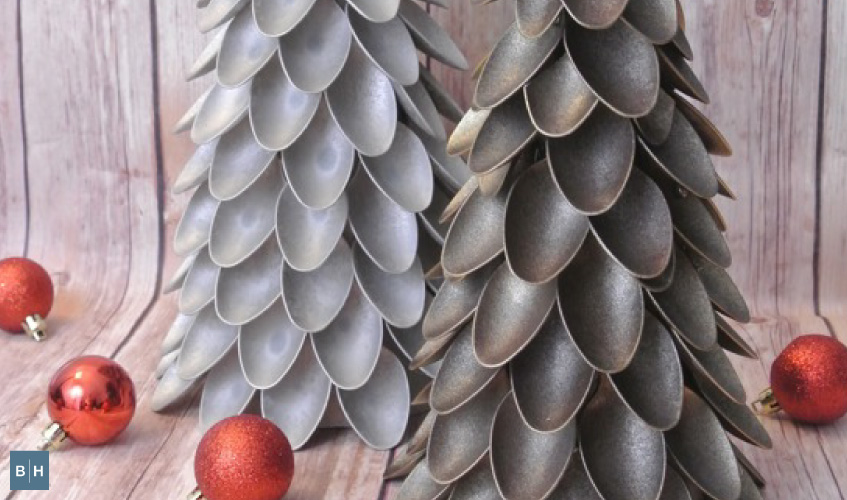 spoon trees as Christmas decor